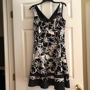 Floral B&W Nine West Dress